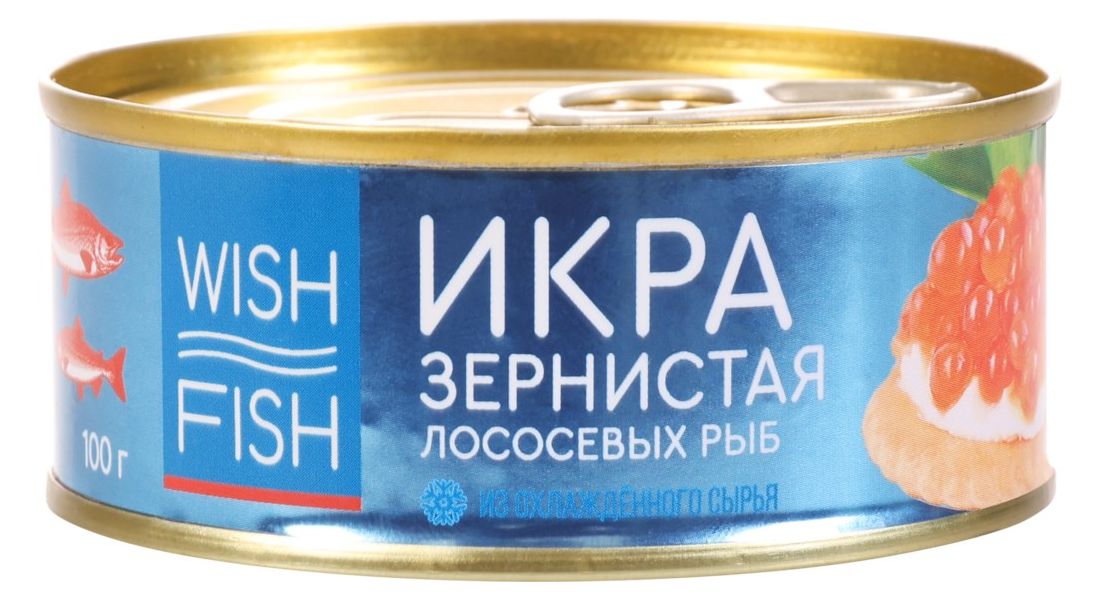 Икра лососевая красная Wish Fish зернистая 100 г 1149₽