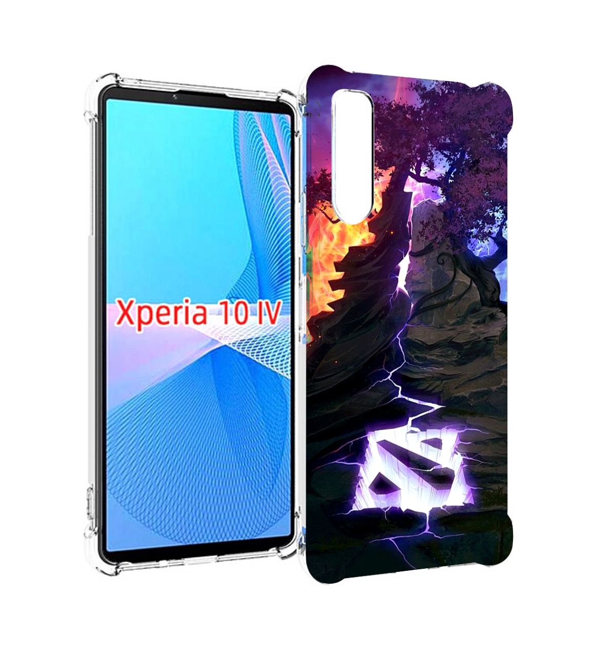 

Чехол MyPads dota 2 логотип для Sony Xperia 10 IV (10-4), Прозрачный, Tocco