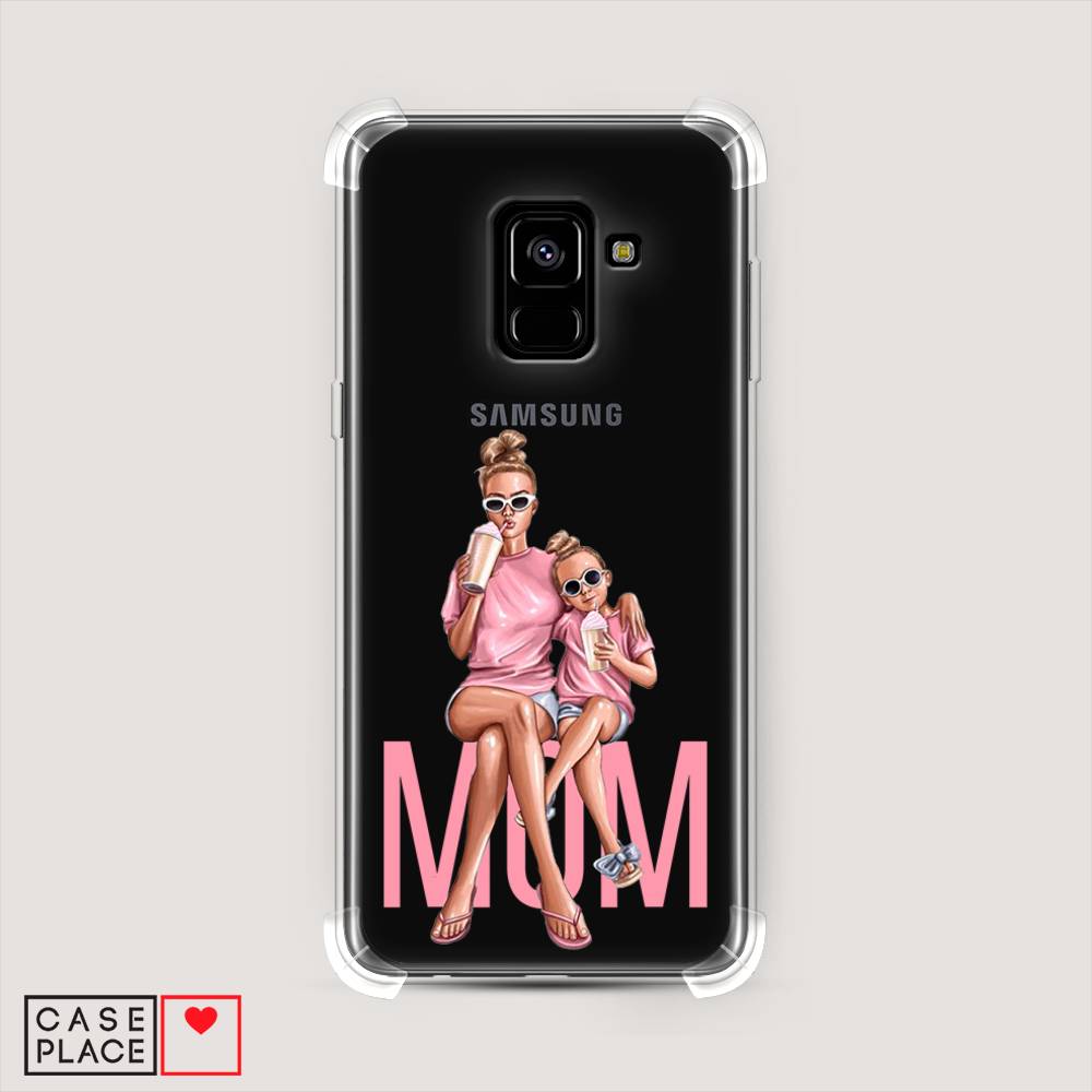 фото Противоударный силиконовый чехол "lovely mom" на samsung galaxy a8 2018 awog