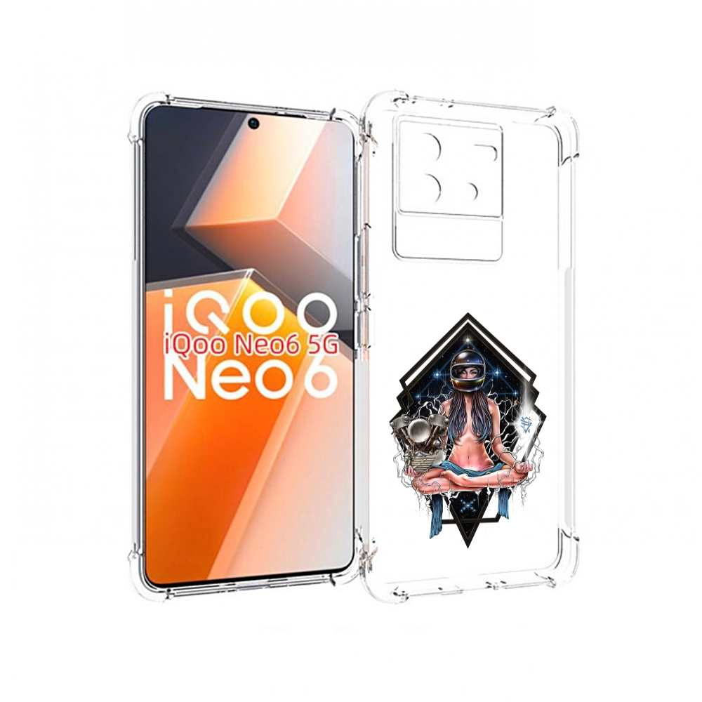 

Чехол MyPads красивая девушка в шлеме для Vivo iQoo Neo 6 5G, Прозрачный, Tocco