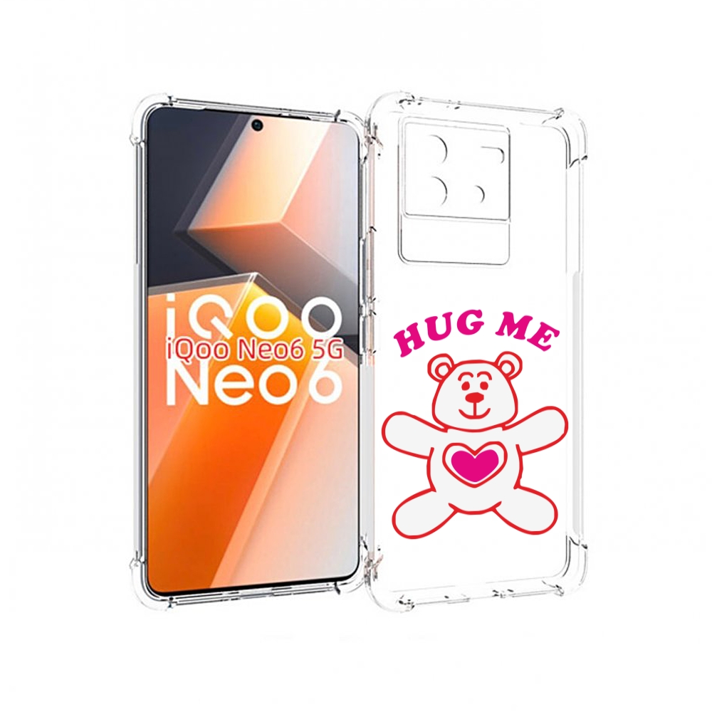

Чехол MyPads 14 февраля обними меня для Vivo iQoo Neo 6 5G, Прозрачный, Tocco
