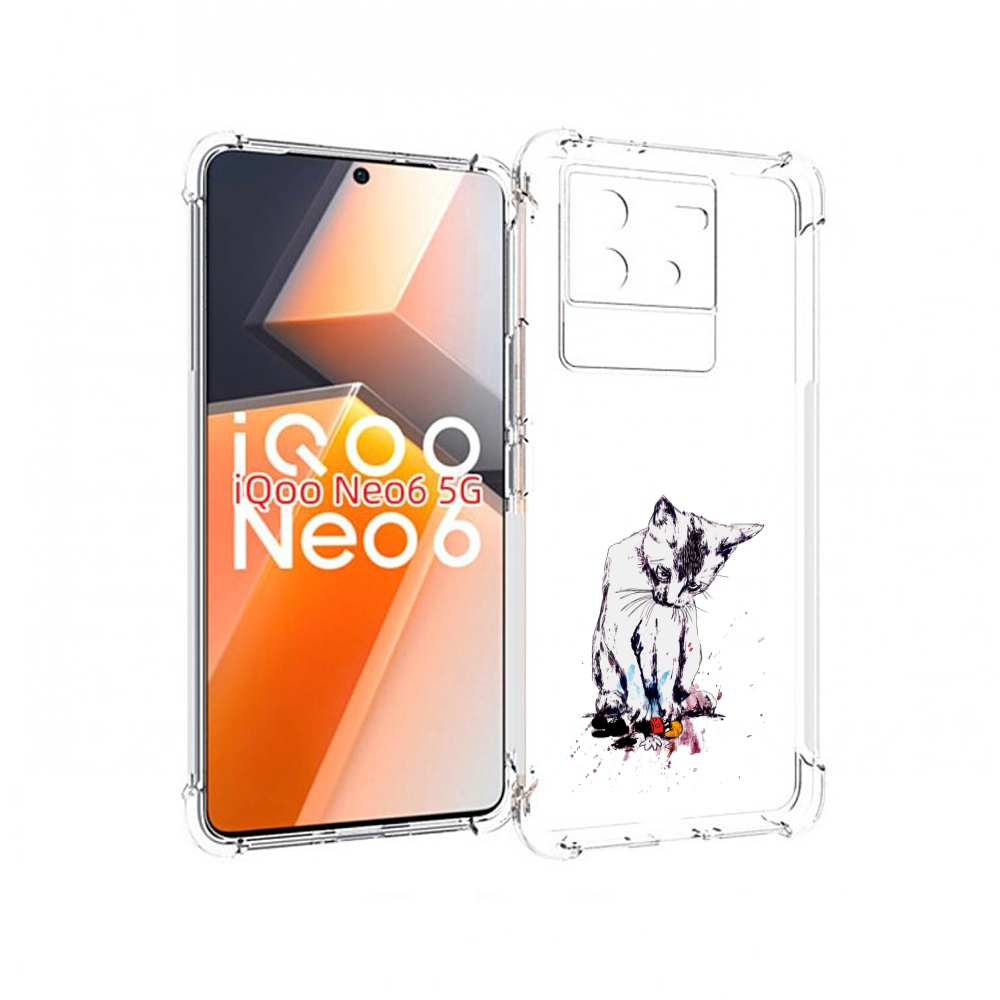 

Чехол MyPads кот и микки для Vivo iQoo Neo 6 5G, Прозрачный, Tocco