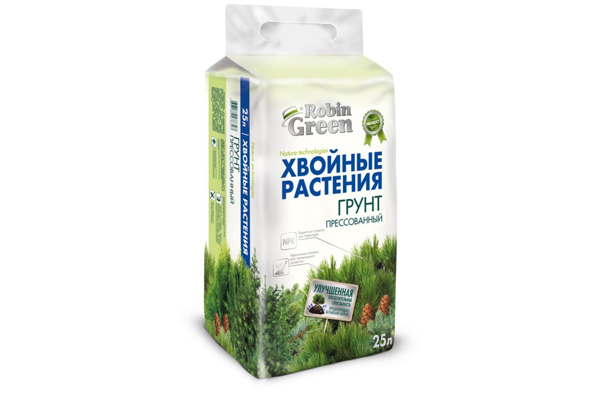 

Грунт для хвойных растений Робин Грин прессованный 25 л