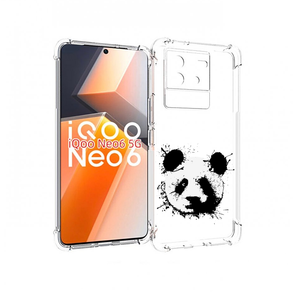 

Чехол MyPads клякса-панда для Vivo iQoo Neo 6 5G, Прозрачный, Tocco