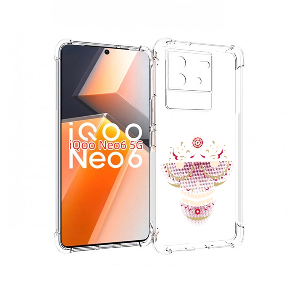 

Чехол MyPads карнавальный скелет абстракция для Vivo iQoo Neo 6 5G, Прозрачный, Tocco