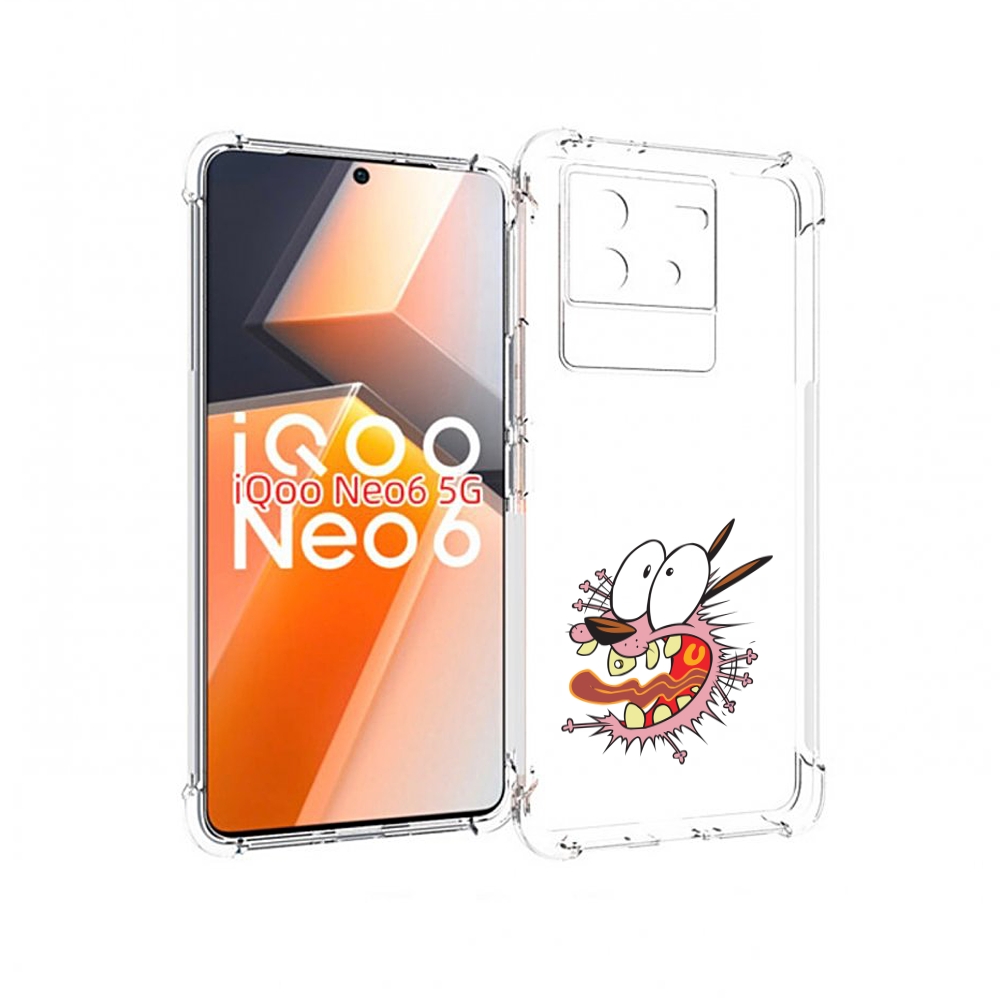 

Чехол MyPads испуганный бобик для Vivo iQoo Neo 6 5G, Прозрачный, Tocco