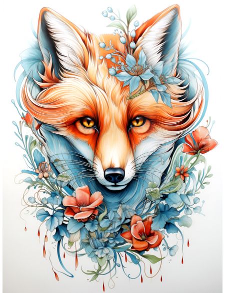 

Алмазная мозаика на подрамнике Лисичка, 40x30 см, 50 цветов, 86080, ПРА-877