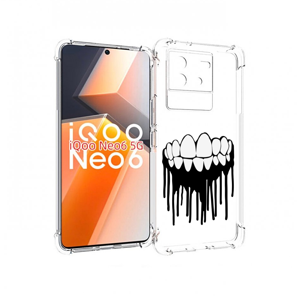 

Чехол MyPads зубы для Vivo iQoo Neo 6 5G, Прозрачный, Tocco