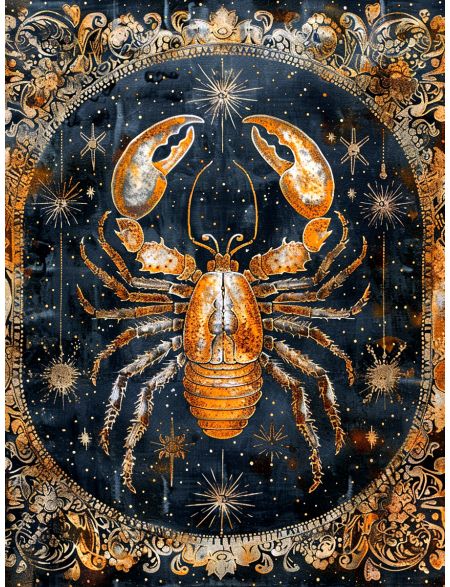 

Алмазная мозаика на подрамнике Рак, 40x30 см, 50 цветов, 86070, ПРА-876