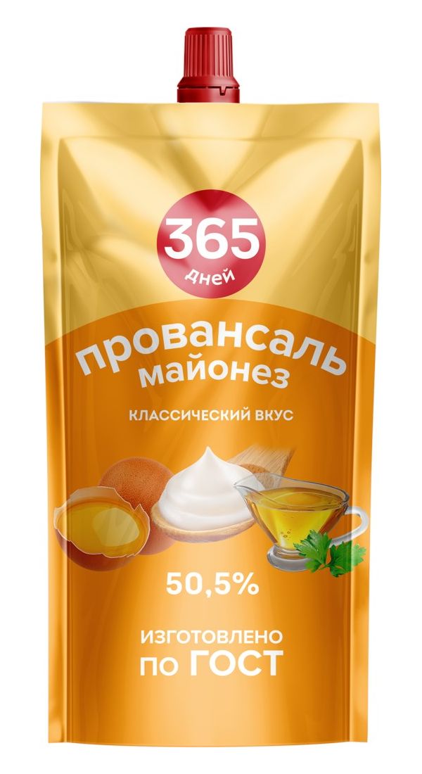 Майонез 365 дней Провансаль 50,5% 770 мл