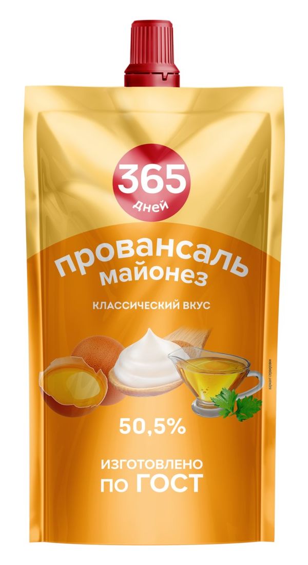 Майонез 365 дней Провансаль 50,5% 180 мл