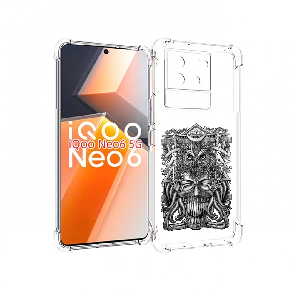 

Чехол MyPads зубастая сова для Vivo iQoo Neo 6 5G, Прозрачный, Tocco