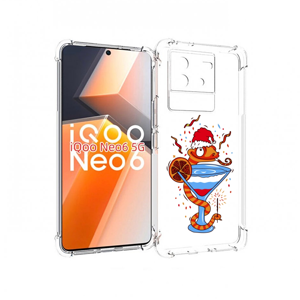 

Чехол MyPads змейка для Vivo iQoo Neo 6 5G, Прозрачный, Tocco