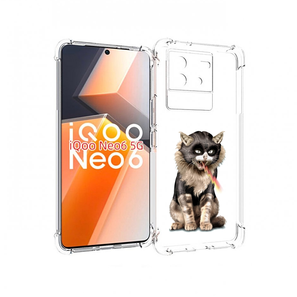 

Чехол MyPads дьяволский кот для Vivo iQoo Neo 6 5G, Прозрачный, Tocco