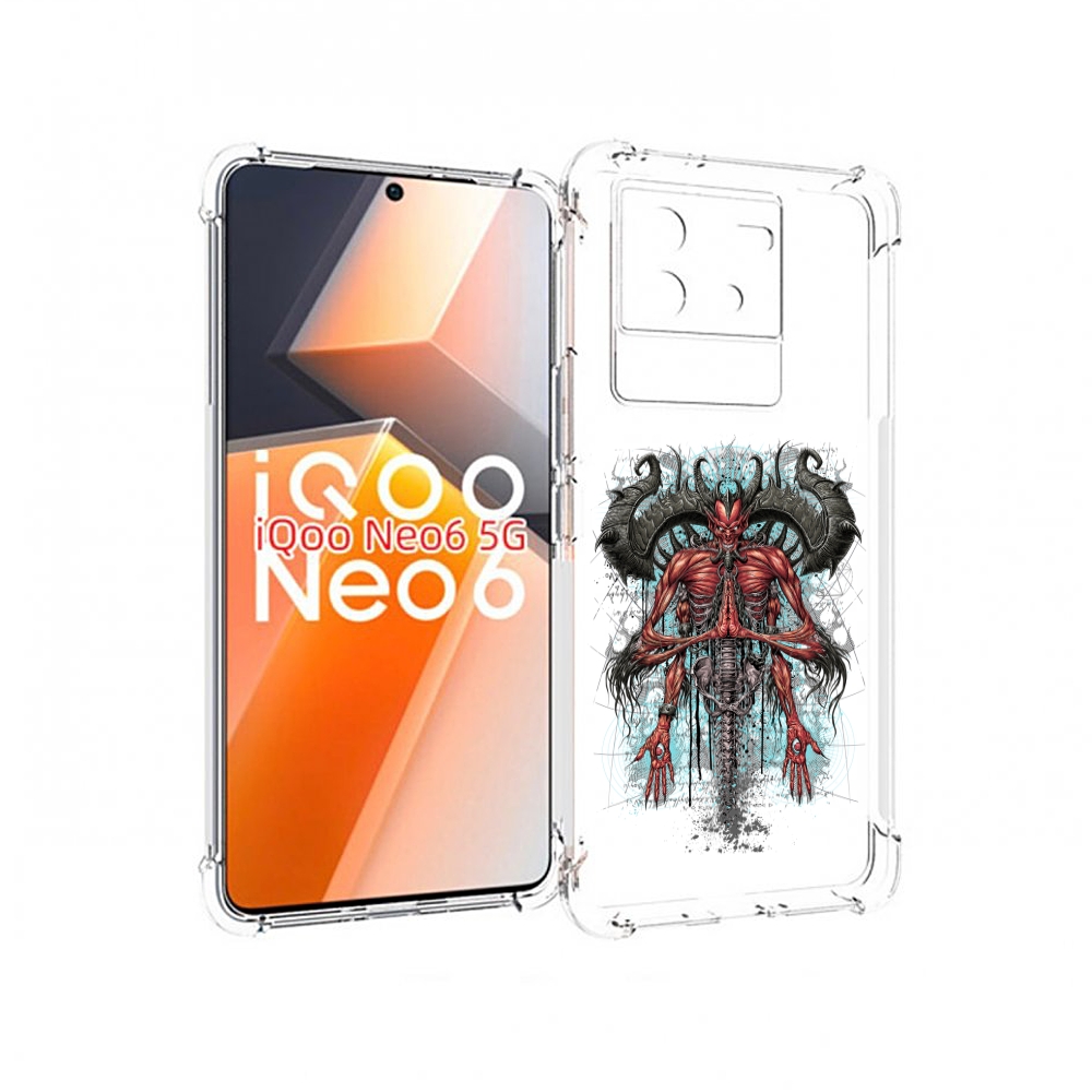 

Чехол MyPads дьявол для Vivo iQoo Neo 6 5G, Прозрачный, Tocco
