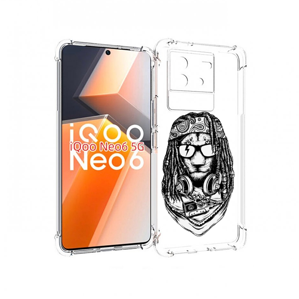 

Чехол MyPads дреды льва для Vivo iQoo Neo 6 5G, Прозрачный, Tocco