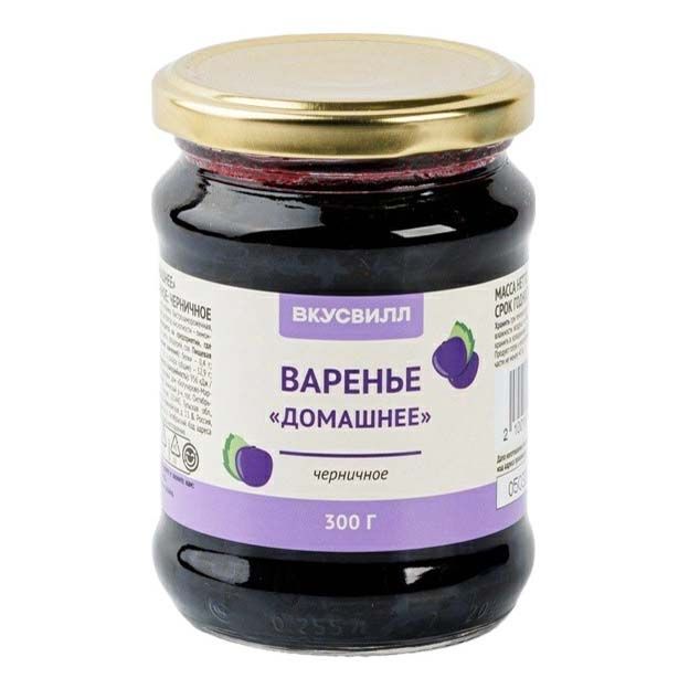 

Варенье ВкусВилл По-домашнему черничное 300 г