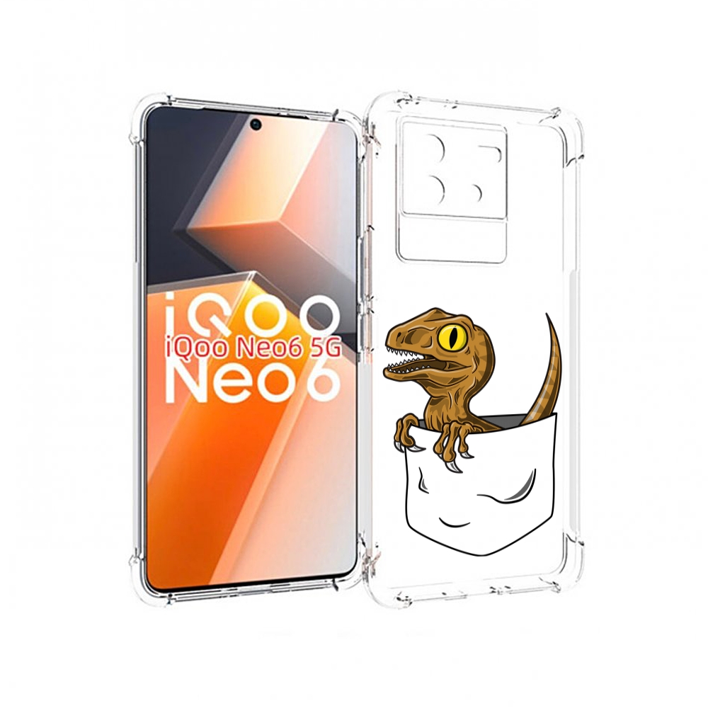 

Чехол MyPads динозавр в кармане для Vivo iQoo Neo 6 5G, Прозрачный, Tocco