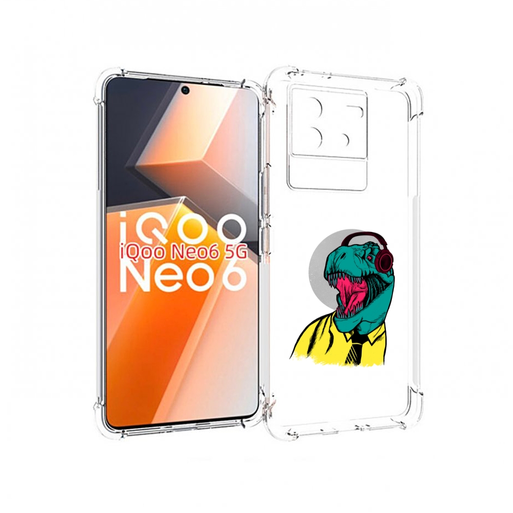 

Чехол MyPads дино для Vivo iQoo Neo 6 5G, Прозрачный, Tocco