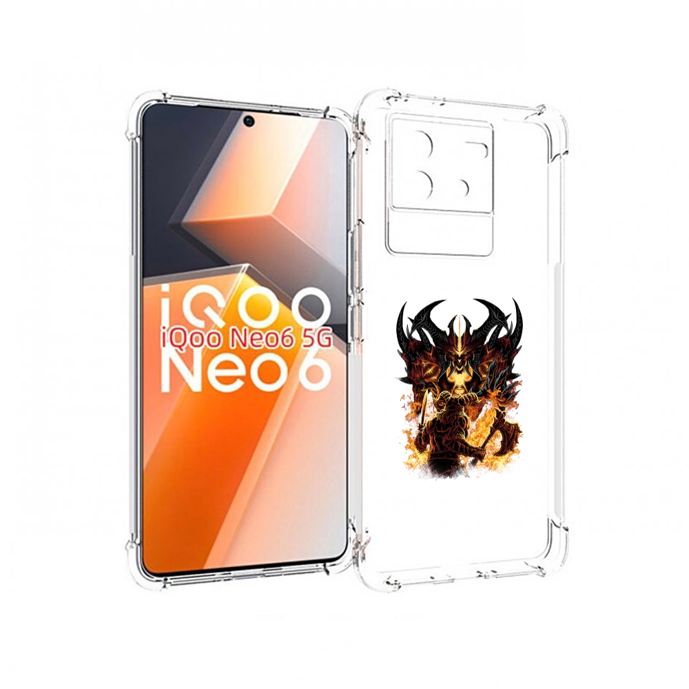 

Чехол MyPads демон shadow fiend для Vivo iQoo Neo 6 5G, Прозрачный, Tocco
