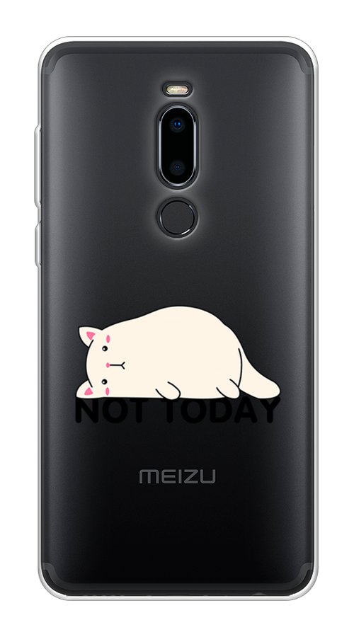 

Чехол на Meizu M8 "Cat not today", Белый;розовый;черный, 73150-1