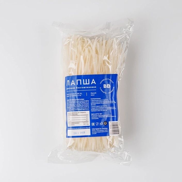

Макаронные изделия ВкусВилл Лапша рисовая безглютеновая 300 г