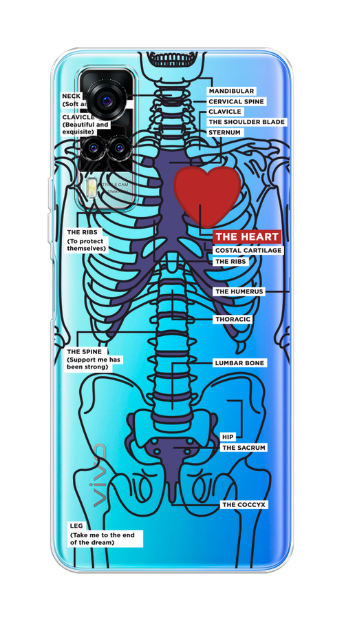 

Чехол на Vivo Y31/Y53s 4G "Скелет человека", Прозрачный;синий;красный, 263750-1