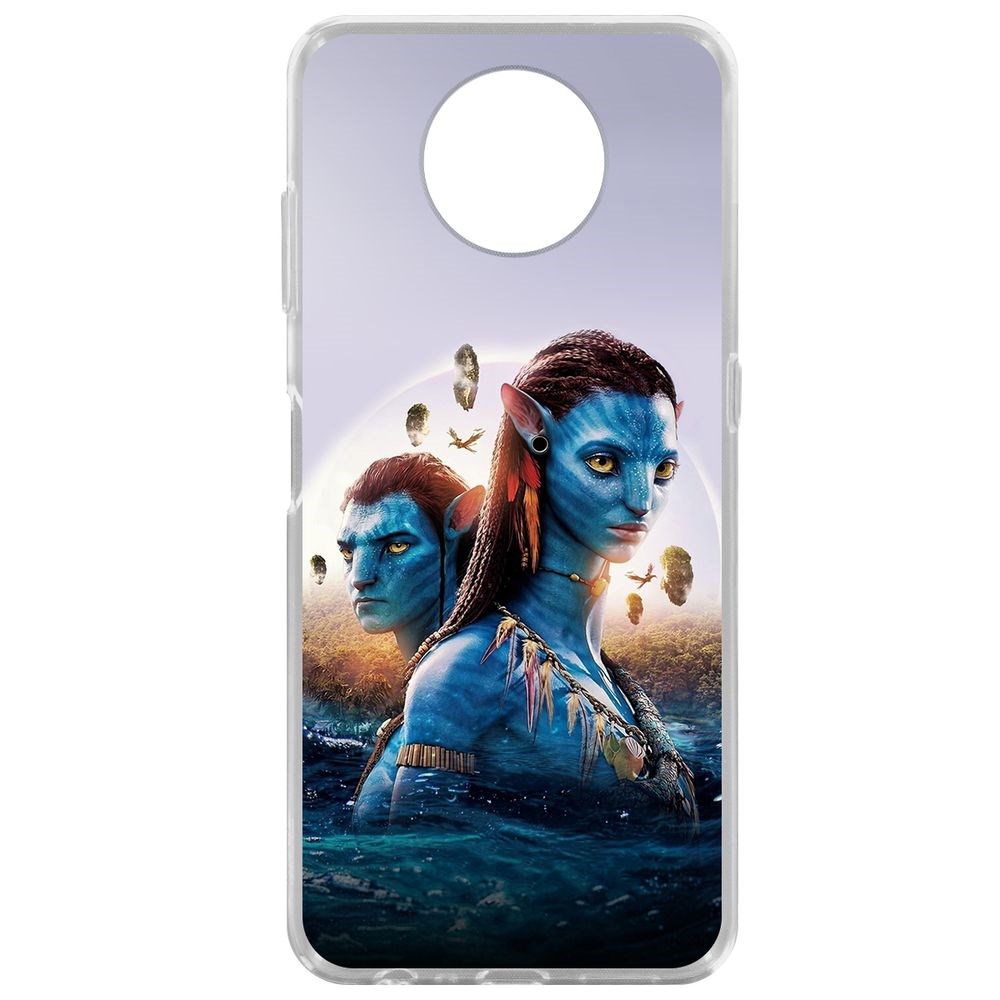 

Чехол-накладка Krutoff Clear Case Аватар - Джейк и Нейтири для Nokia G10, Прозрачный