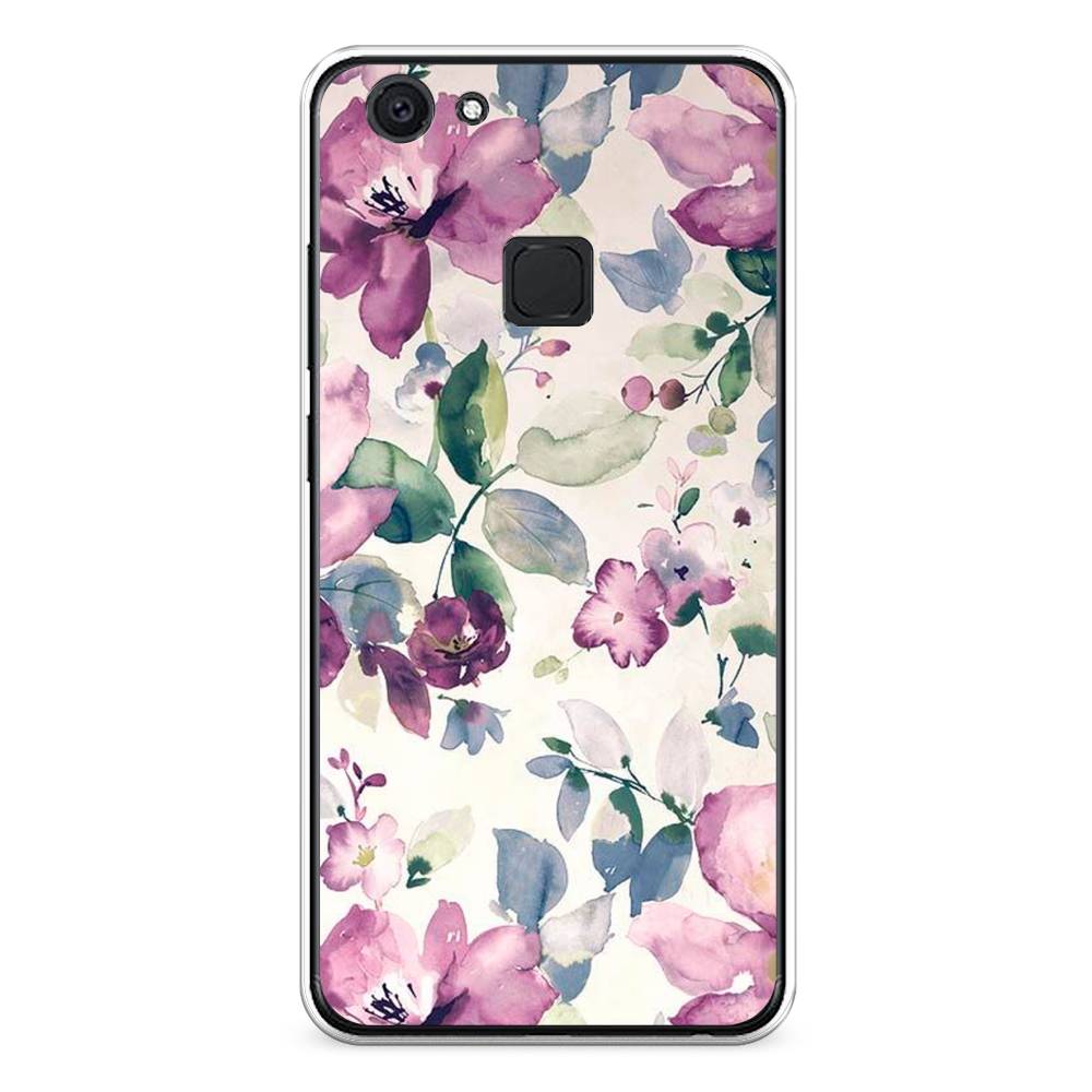 

Силиконовый чехол "Акварельная нежность" на Vivo V7, 260450-8