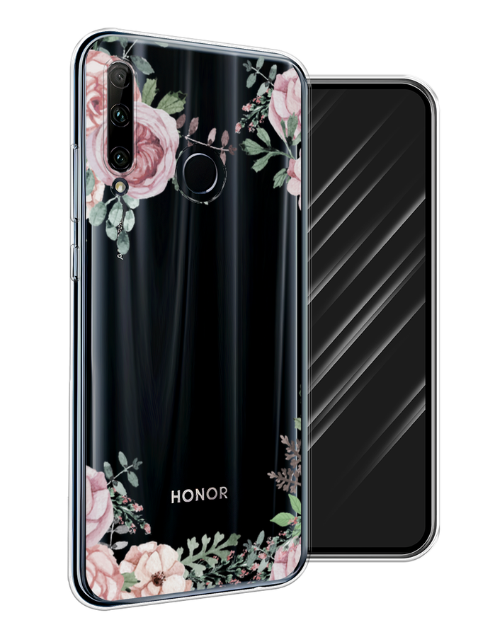 

Чехол Awog на Honor 20 Lite 2019 "Нежные розы акварель", Прозрачный;розовый;зеленый, 68950-8