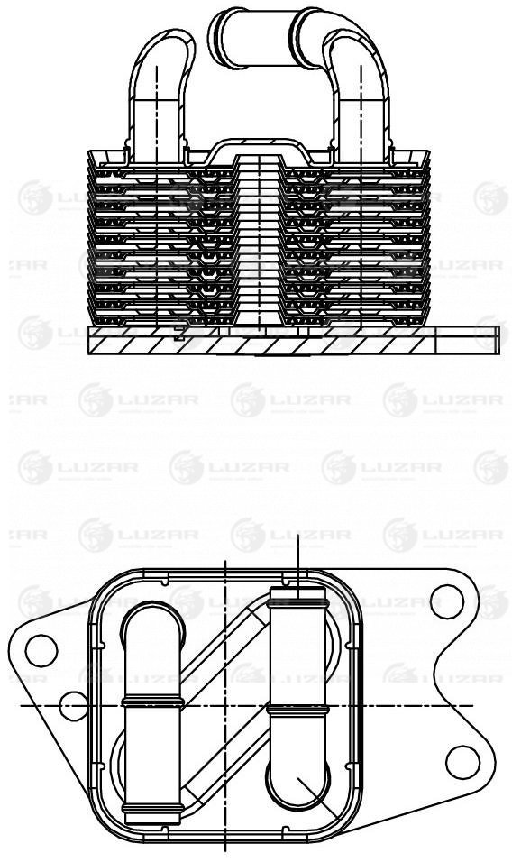 

Маслоохладитель LUZAR LOc1817 Volkswagen Polo (09-)/Skoda Rapid (12-) 1.6i [CFNA]