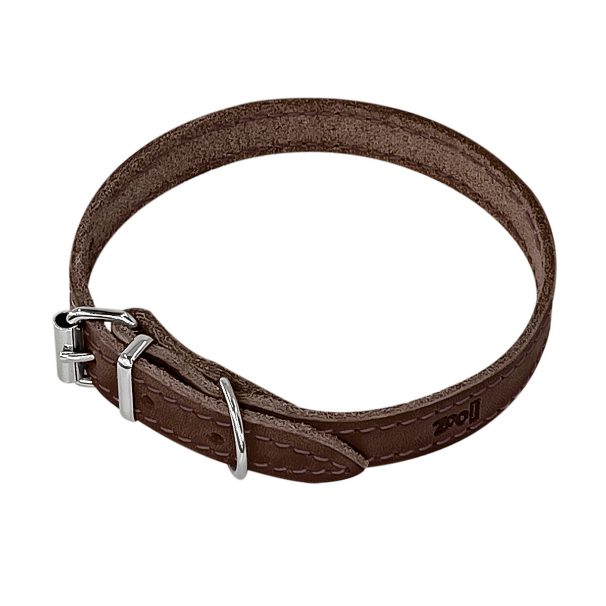 

Ошейник для собак Zoo One, коричневый, кожа, сталь, 12 мм x 20-31 см, Ошейник кожаный