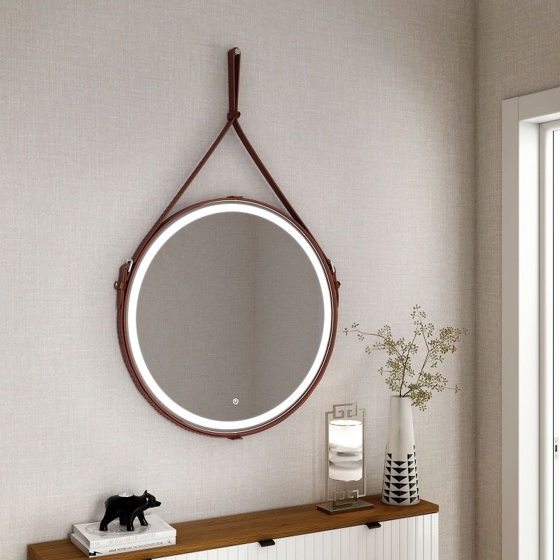 

Зеркало Art&Max Milan 80 коричневый ремень AM-Mil-800-DS-F-Brown