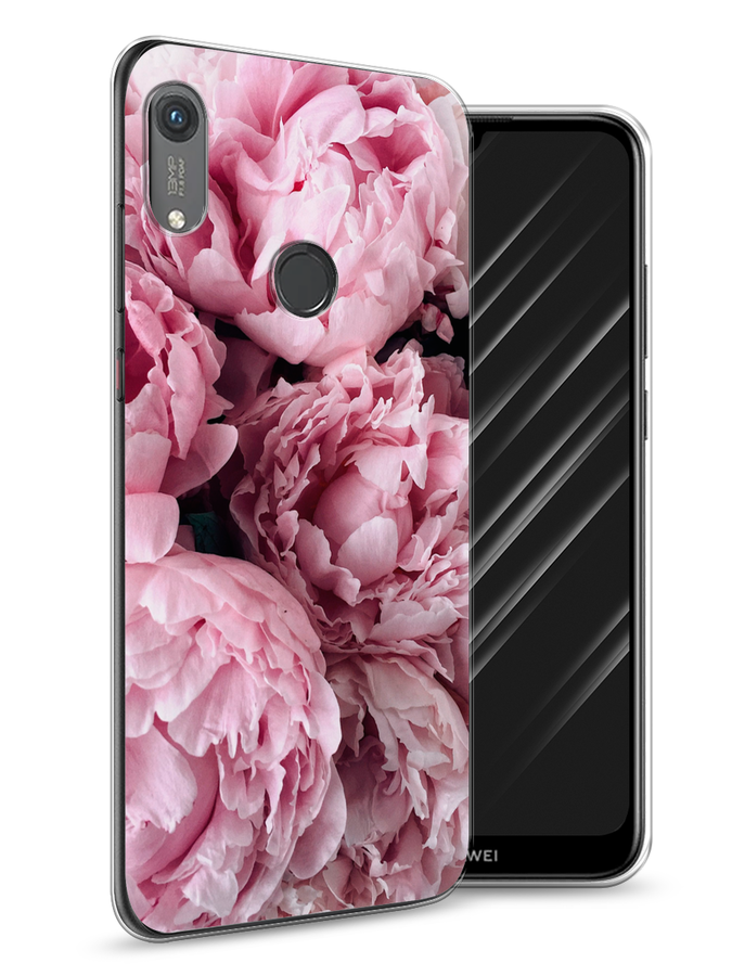 

Чехол Awog на Honor 8A (8A Pro/Prime) "Нежные пионы", Розовый;черный;белый, 68750-8