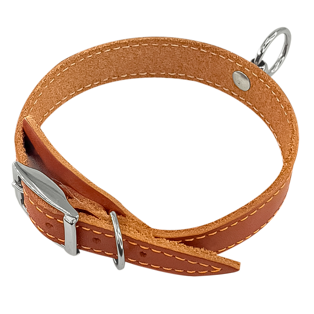 

Ошейник для собак Zoo One, рыжий, кожа, сталь, 18 мм x 20-31 см, Ошейник с фурнитурой