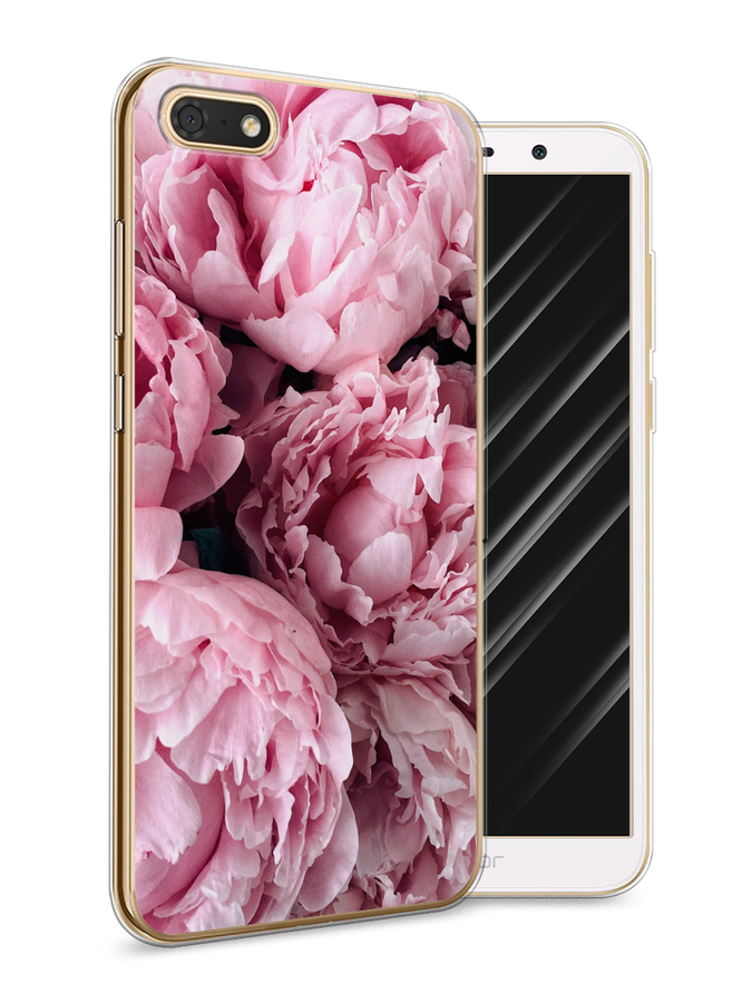 

Чехол Awog на Honor 7A "Нежные пионы", Розовый;черный;белый, 65250-8