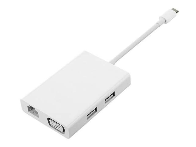 фото Разветвитель для компьютера xiaomi mi usb-c - vga gigabit ethernet multi-adapter