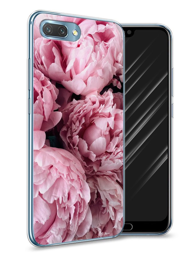 

Чехол Awog на Honor 10 "Нежные пионы", Розовый;черный;белый, 65350-8