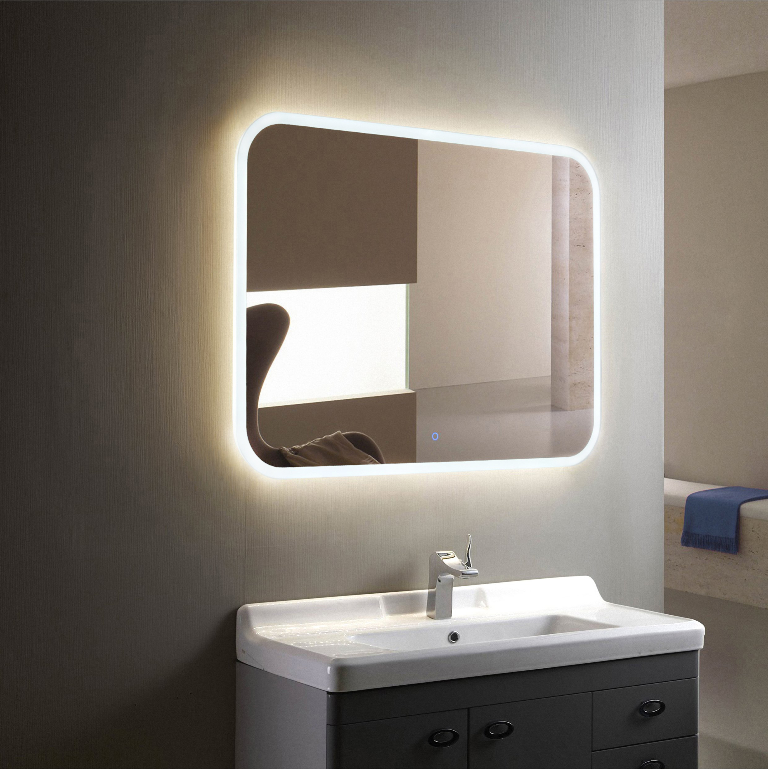 

Континент Зеркало Континент Demure LED 90х80 с подсветкой, с сенсорным выключателем