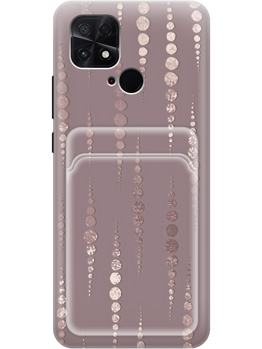 

Силиконовый чехол на Poco C40 с рисунком "Монеты в розовых песках", Белый;розовый, 20011968