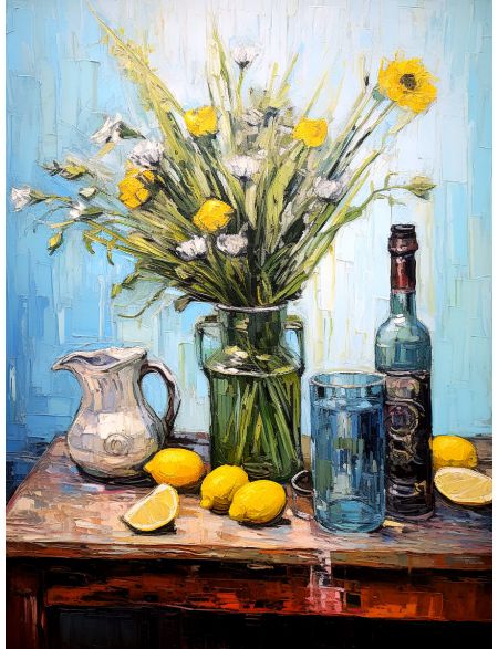 

Алмазная мозаика на подрамнике Натюрморт, 70x50 см, 50 цветов, 86051, ПРА-874