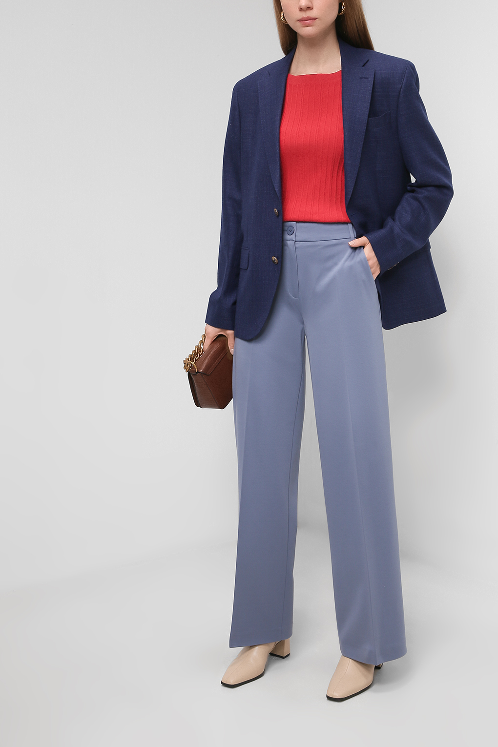 

Брюки женские Esprit 991EO1B304 синие 38/32, 991EO1B304