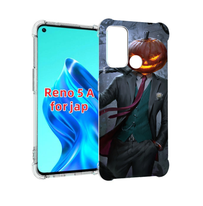 

Чехол MyPads Тыква-убийца для Oppo Reno 5A, Прозрачный, Tocco