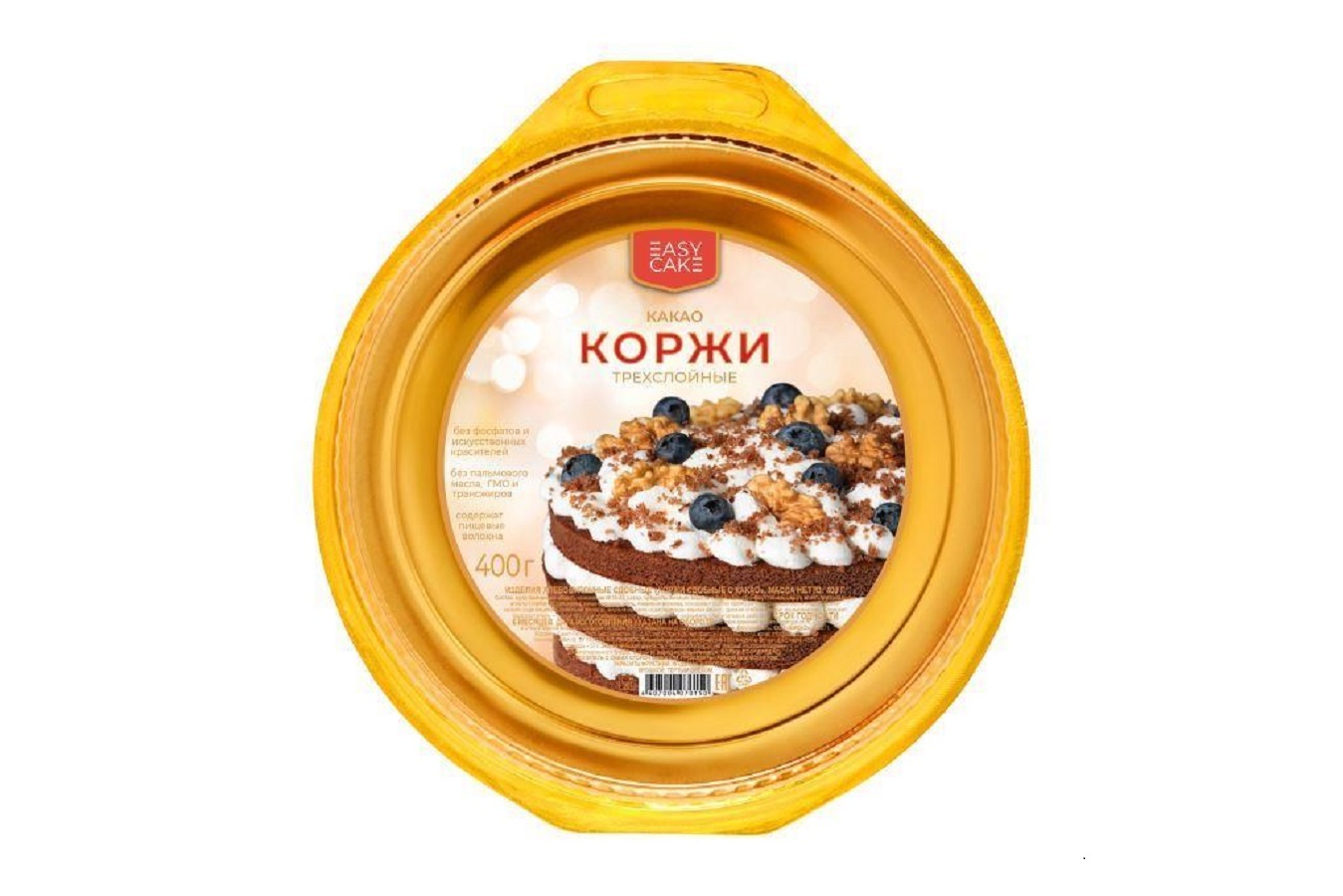

Коржи Easy Cake сдобные ванильные 3-х слойные 400 г