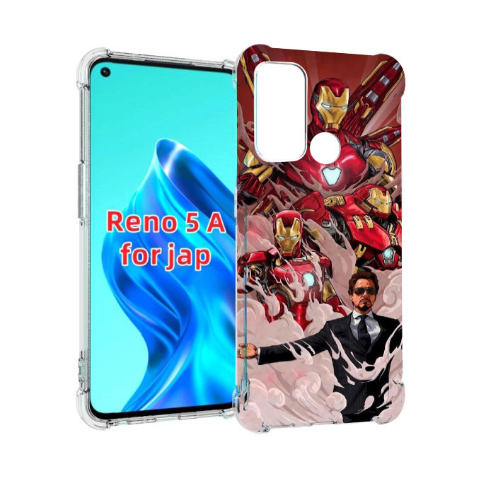 

Чехол MyPads Тони-Старк-и-костюмы для Oppo Reno 5A, Прозрачный, Tocco