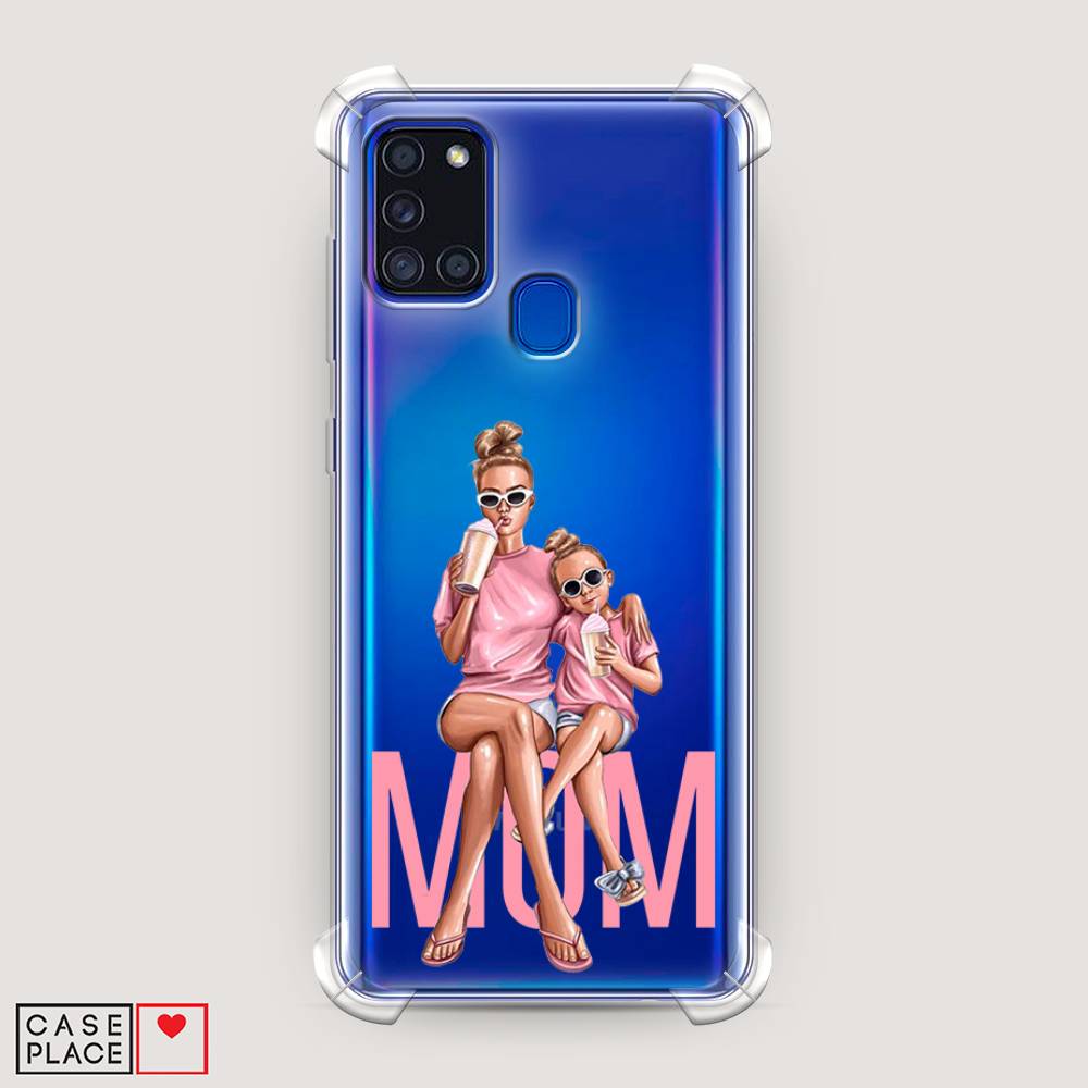 фото Противоударный силиконовый чехол "lovely mom" на samsung galaxy a21s awog