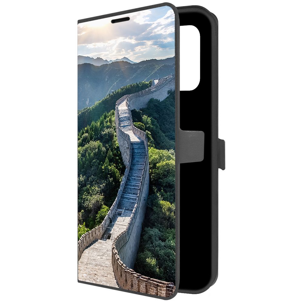 

Чехол-книжка Krutoff Eco Book для Xiaomi Poco M5s Китай, Великая Стена (черный)