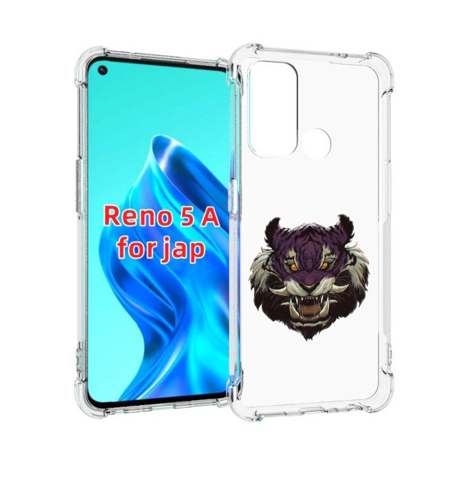 

Чехол MyPads Страшный-тигр для Oppo Reno 5A, Прозрачный, Tocco