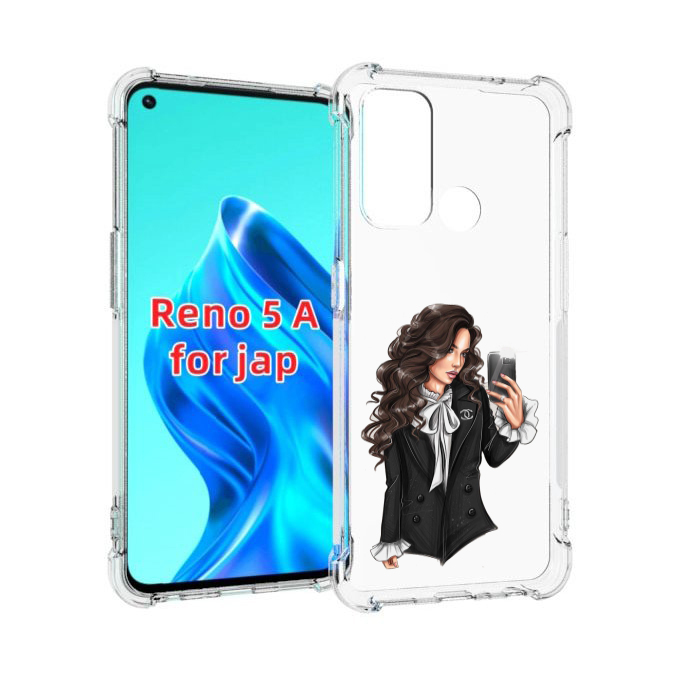 

Чехол MyPads Стильная-девушка для Oppo Reno 5A, Прозрачный, Tocco