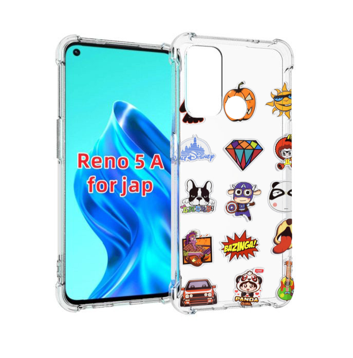 

Чехол MyPads Стикеры-2 для Oppo Reno 5A, Прозрачный, Tocco